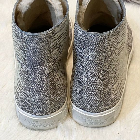 LOEFFLER RANDALL Devin Sneakers SZ 6 Lizard Embossed Designer High Top Sneakerss - Picture 7 of 9